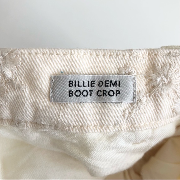 J.Crew Women's 10" Billie Demi Boot Crop Off-White Jeans Eyelet Embroidery 31 - Picture 12 of 15